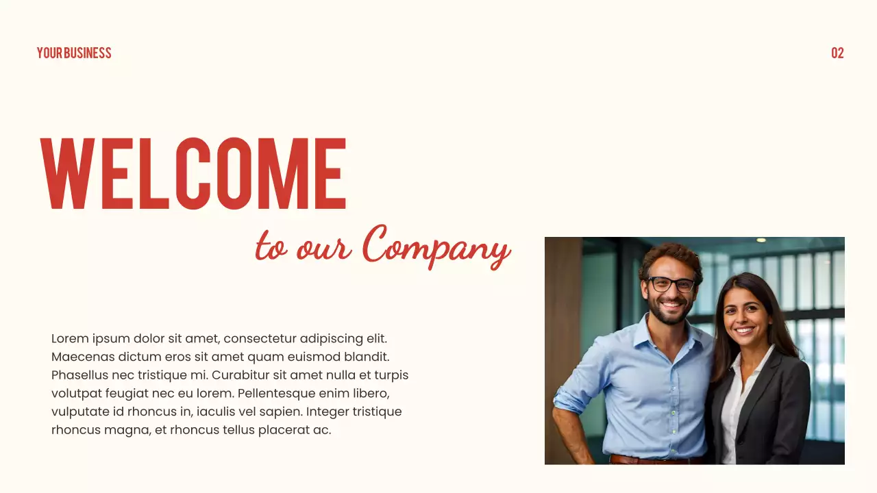 Red Minimal Business Presentation