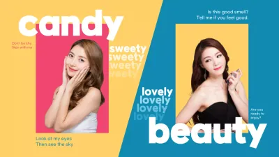 Yellow modern beauty advertisement