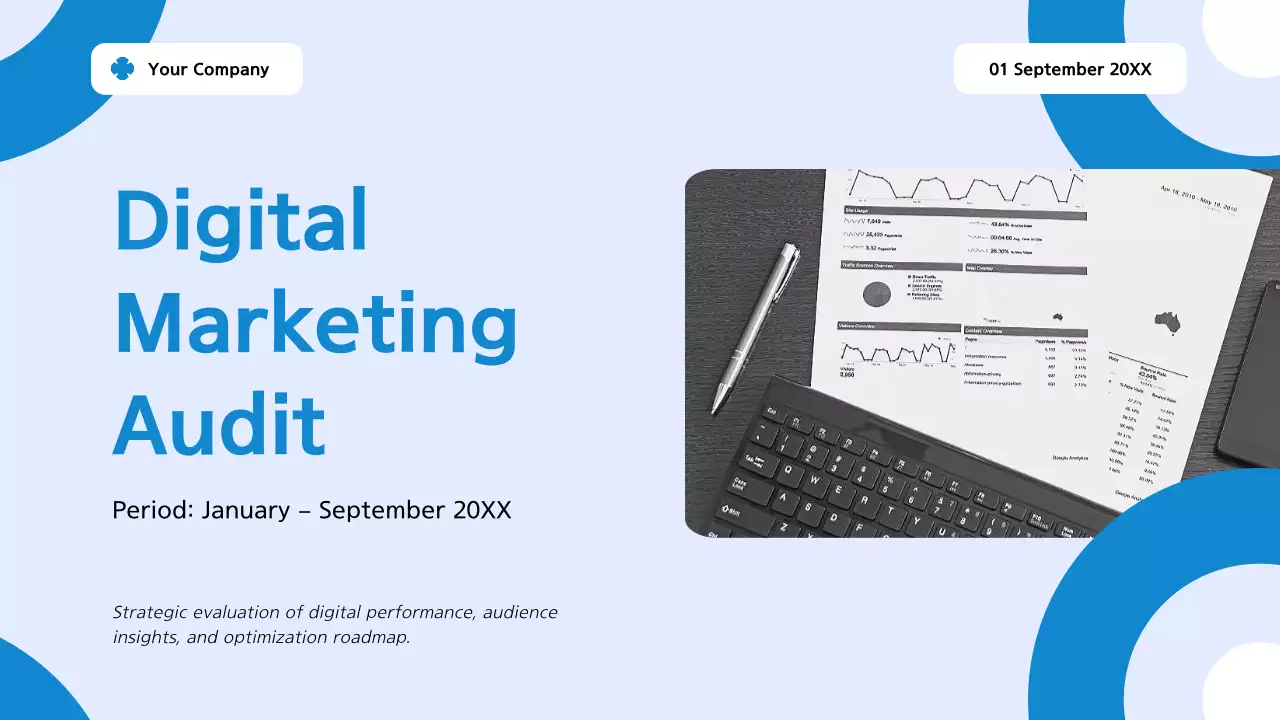 Blue Modern Marketing Report