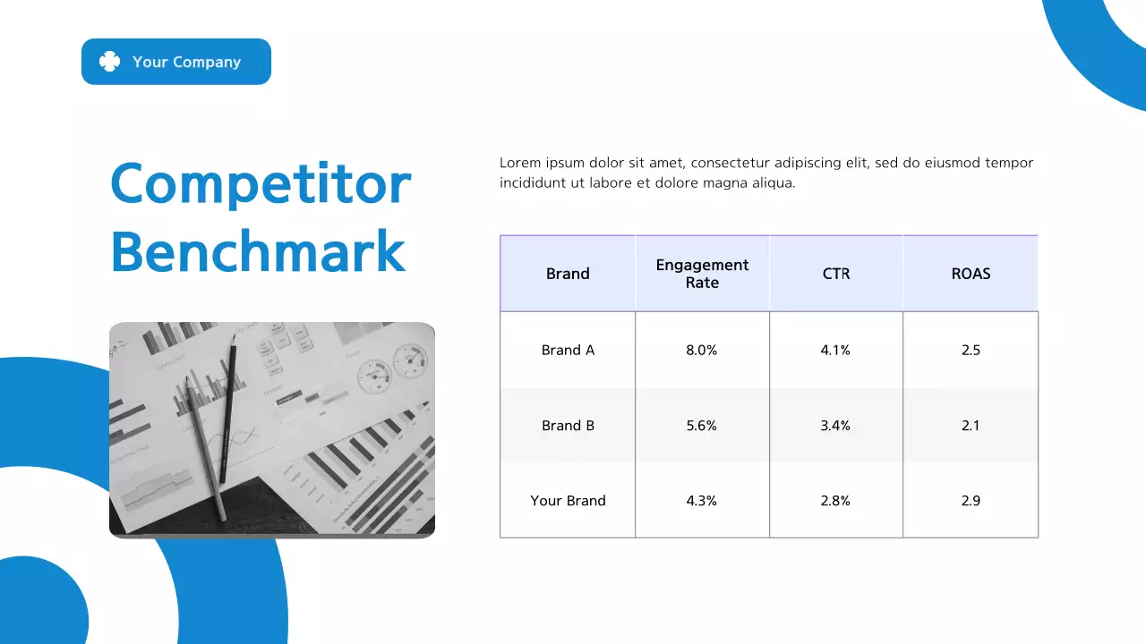 Blue Modern Marketing Report