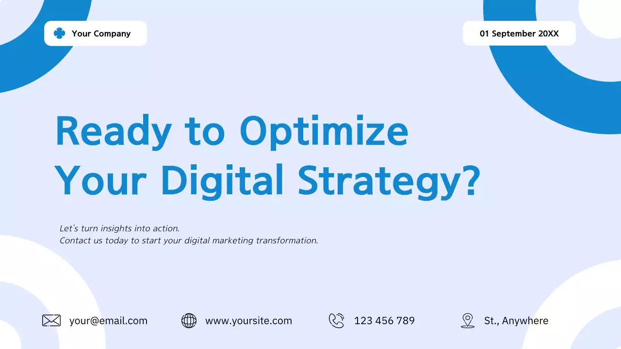 Blue Modern Marketing Report