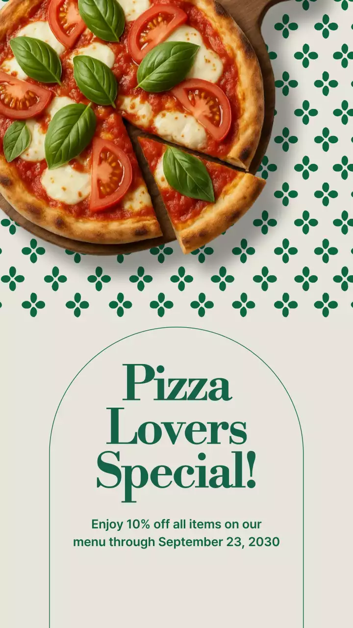 Beige Modern Pizza Advertisement Instagram Post