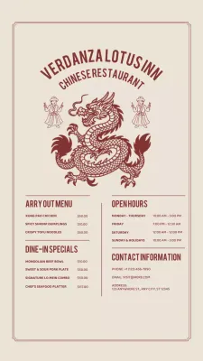 Beige Traditional Restaurant Menu Instagram Story