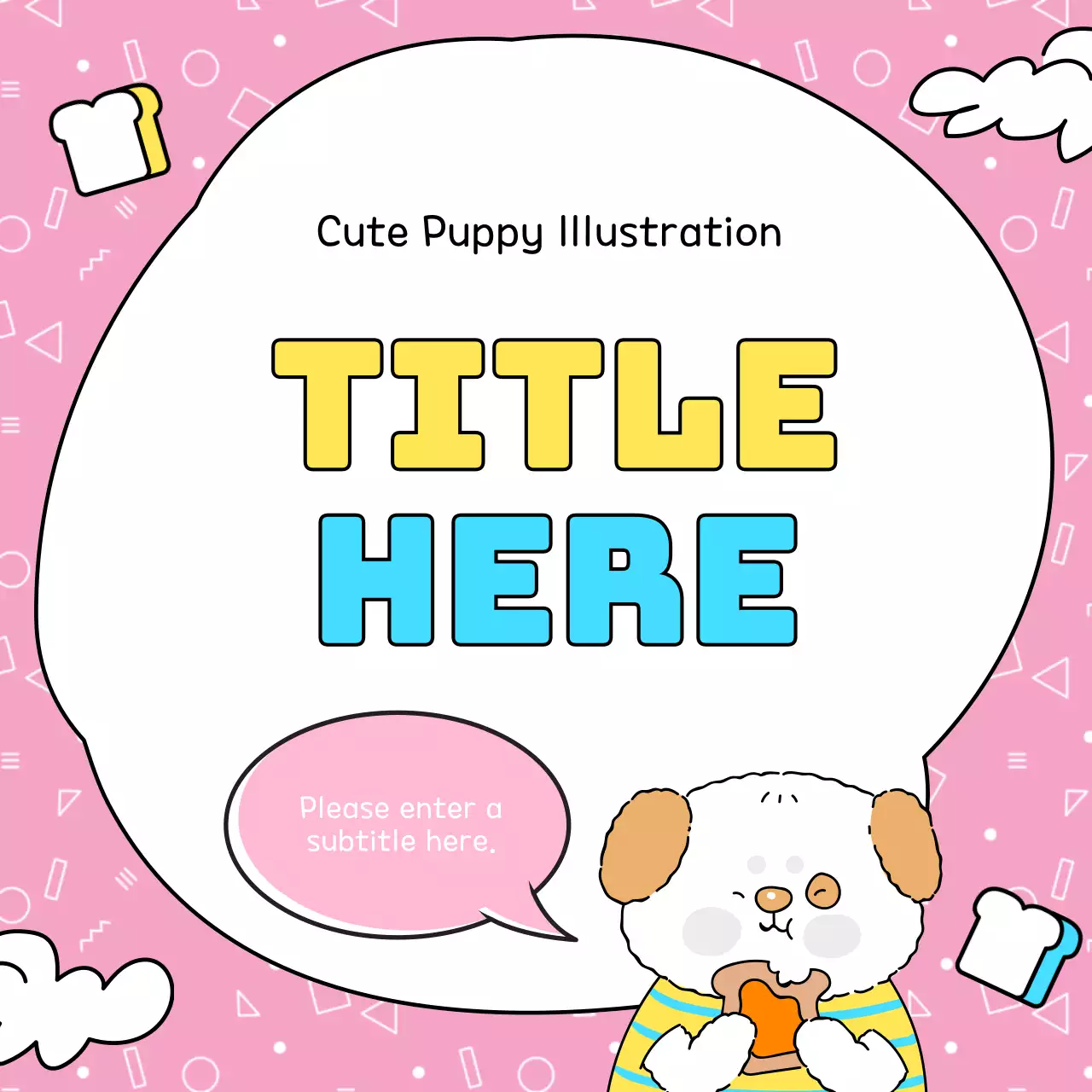 Capa de moldura de título gira em laranja e cor-de-rosa