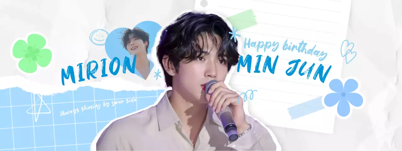 青 手書き 誕生日 ポスター アイドル誕生日カフェ