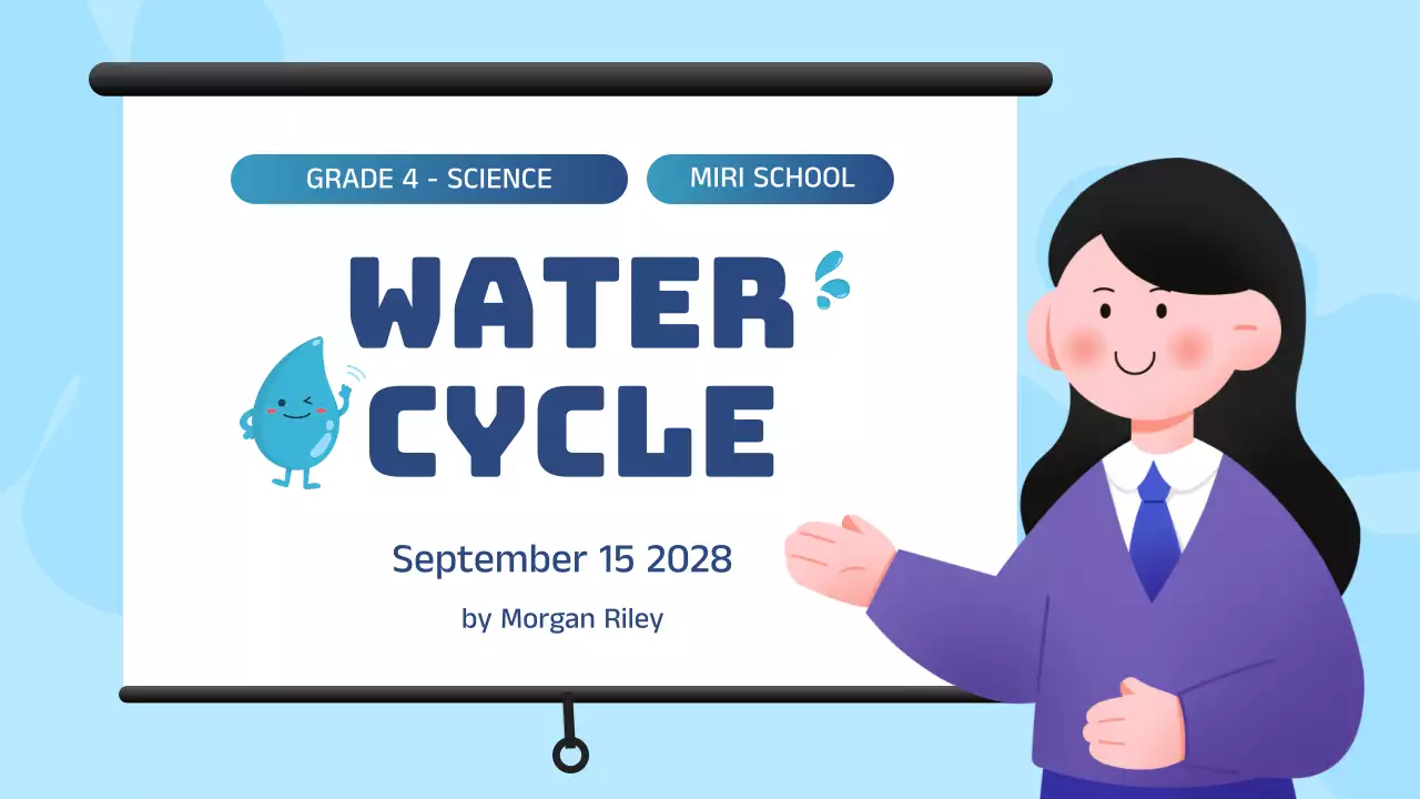 Blue Modern Water Cycle Course Presentation