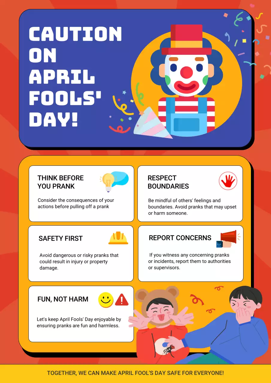 Orange Modern Safety Announcement Poster