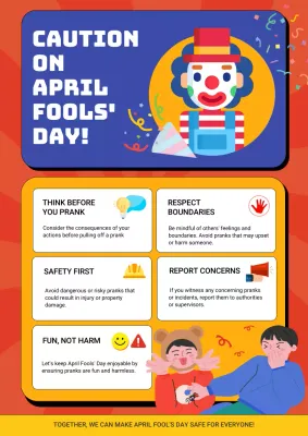 Orange Modern Safety Announcement Poster