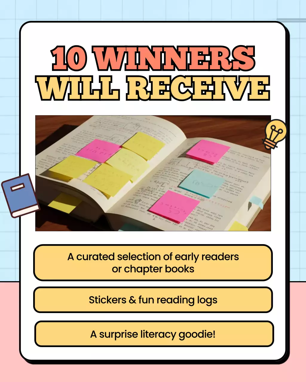 Blue Retro Books Promotion Instagram Post