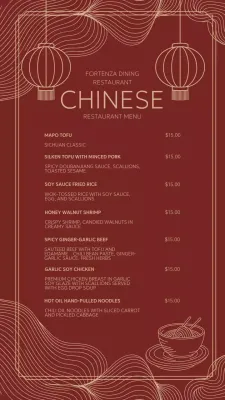 Red Traditional Chinese Menu Instagram Story
