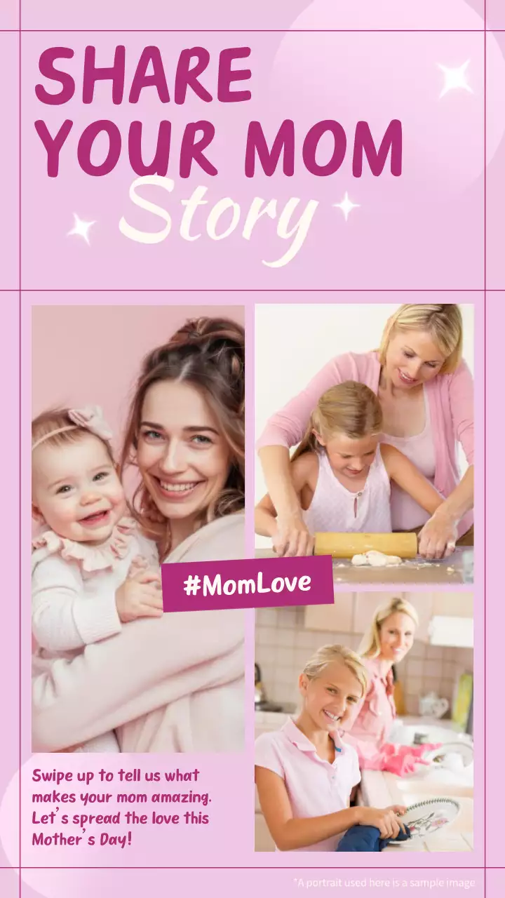 Pink and White Simple Mother's Day Celebration Publicity