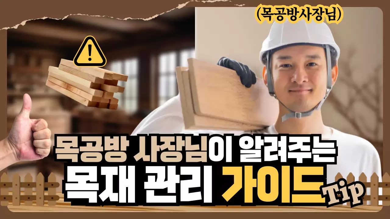 갈색 기본 목재 관리 매뉴얼