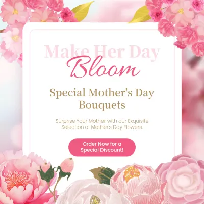 Pink Floral Mother's Day Promotion Social Media Post