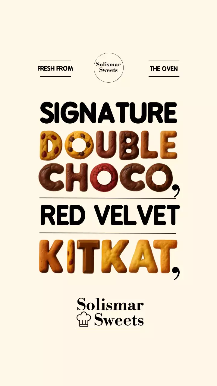 Postagem promocional do Instagram da Bege Modern Bakery