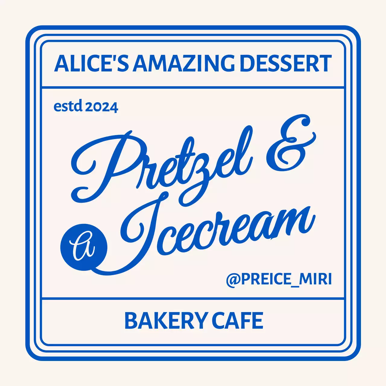 모던한 프레임 카페 브랜딩