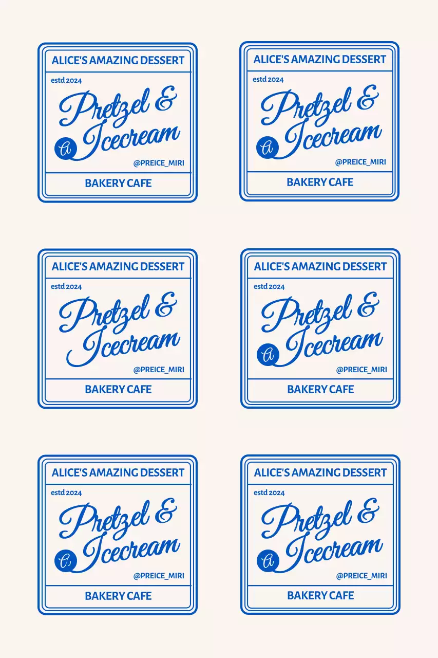 모던한 프레임 카페 브랜딩