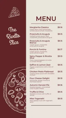 Brown Rustic Pizza Menu Instagram Post