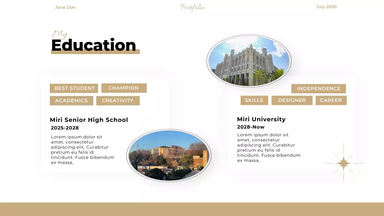 Beige Minimal Portfolio Resume Presentation