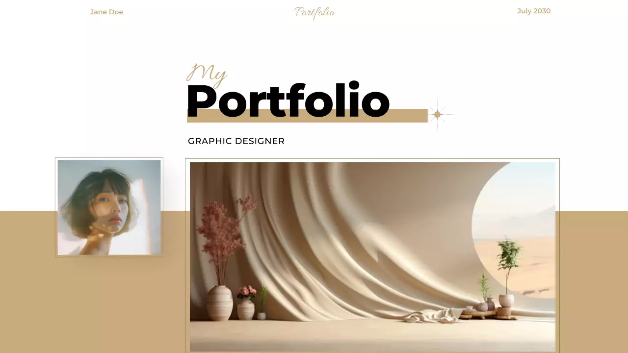 Beige Minimal Portfolio Resume Presentation