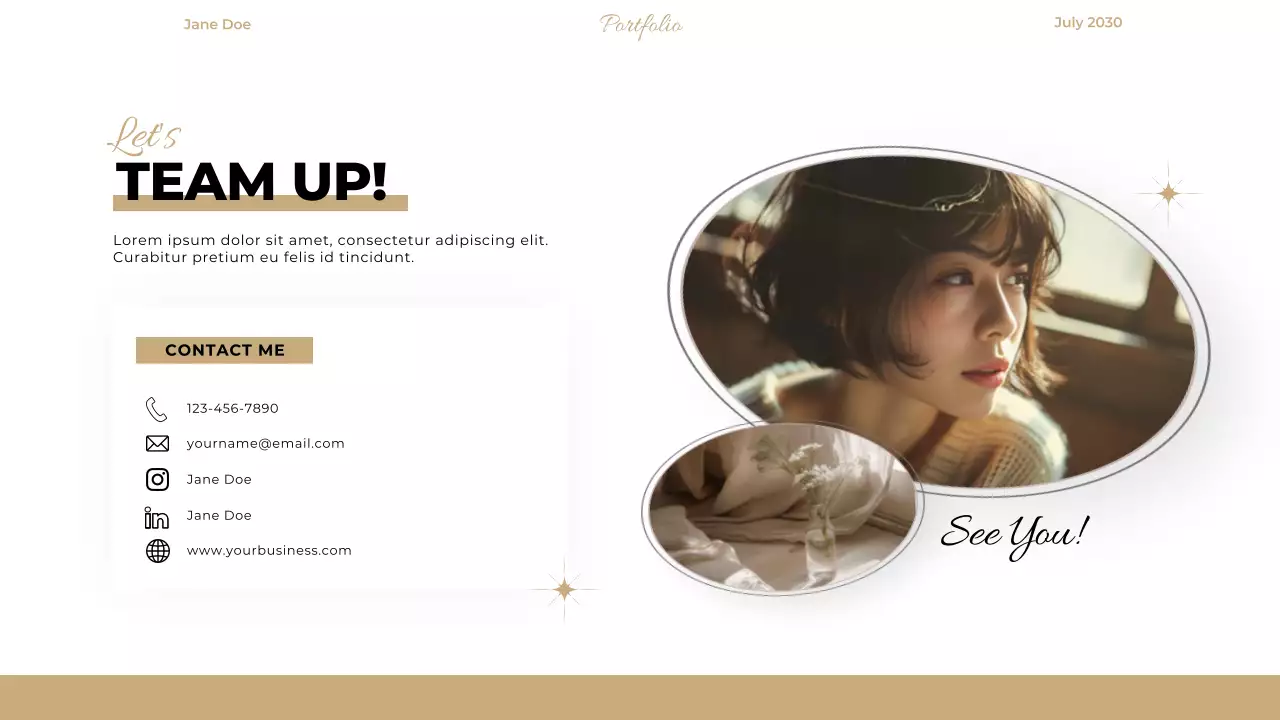 Beige Minimal Portfolio Resume Presentation