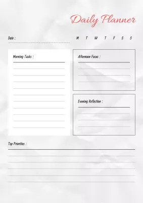 Grey Minimalist Planner Schedule Poster