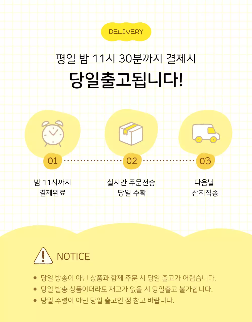 노랑 심플 농산물 상세페이지