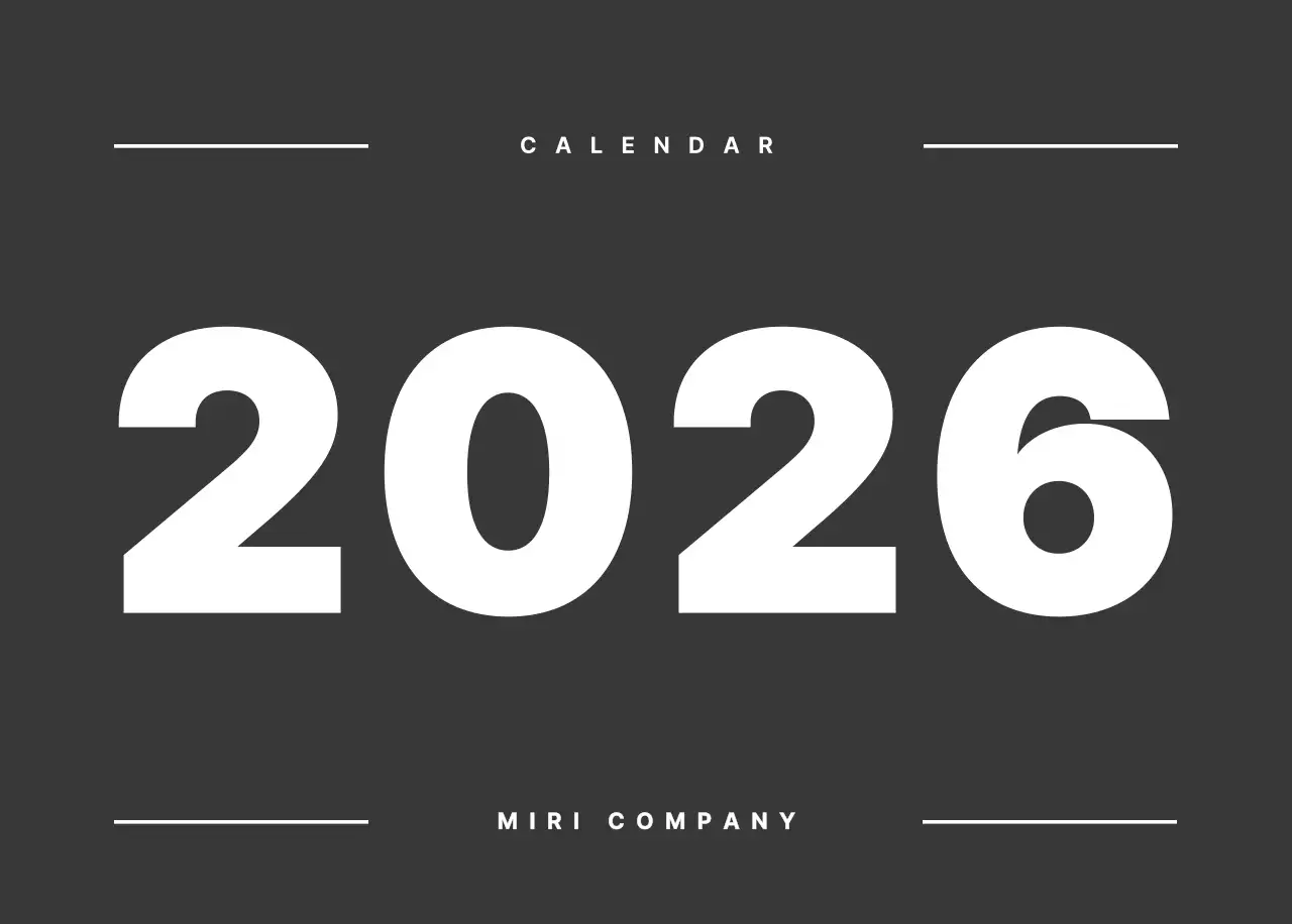 カラフルでシンプルな数字カレンダー