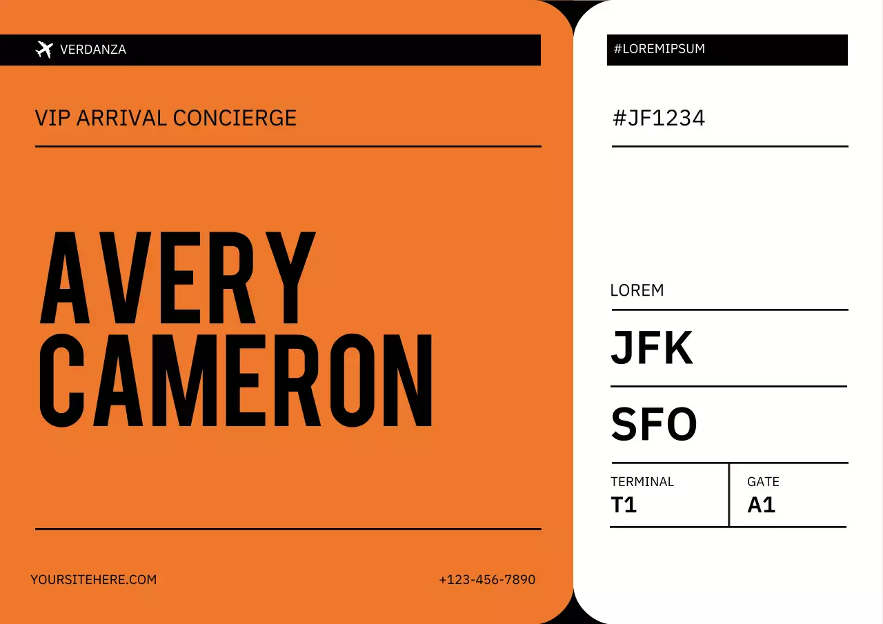 Orange Modern Travel Card Poster