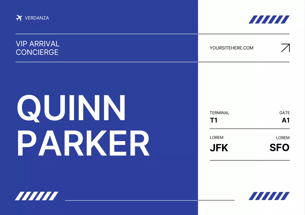 Blue Modern Travel Card Poster