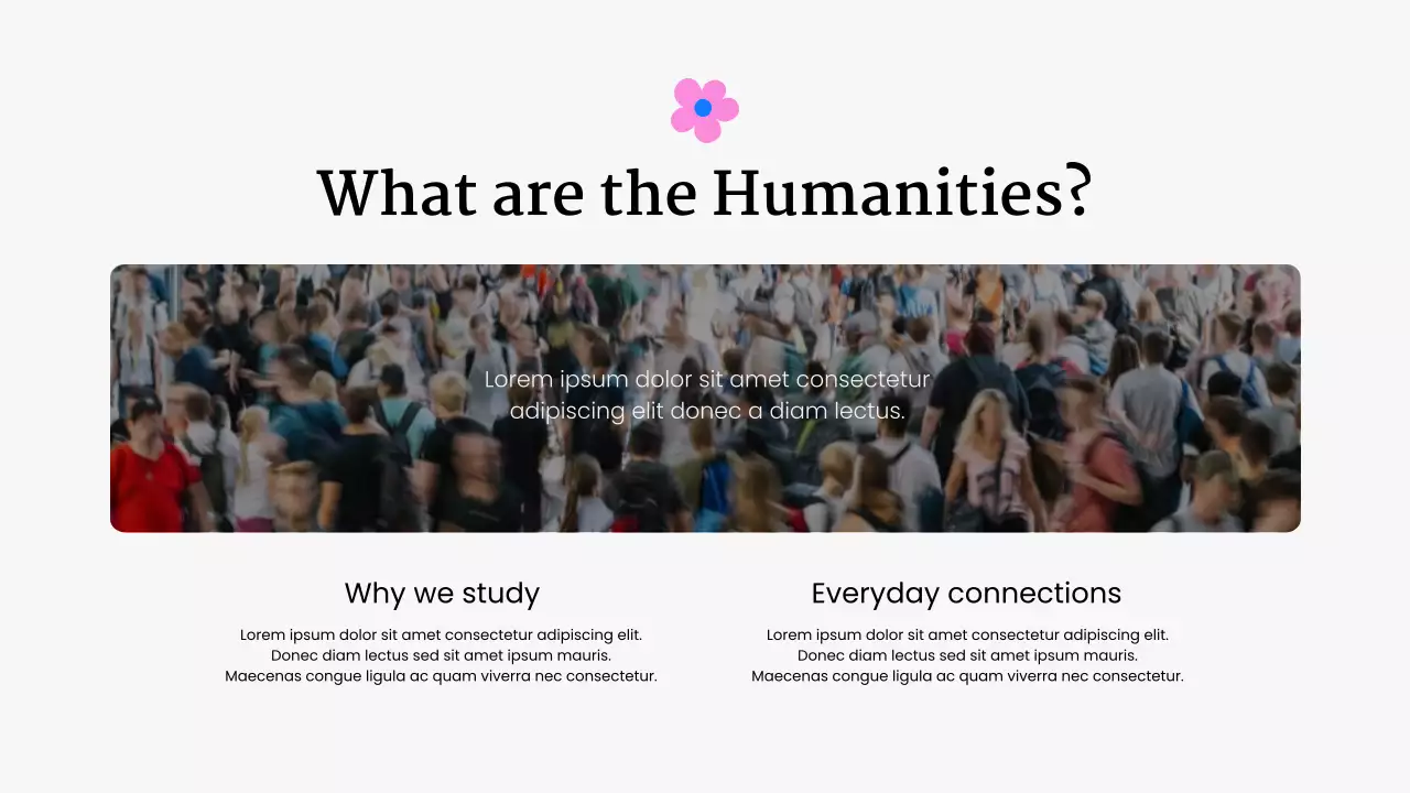 colorful modern humanities lecture