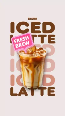 Publicação de anúncio de café moderno bege no Instagram