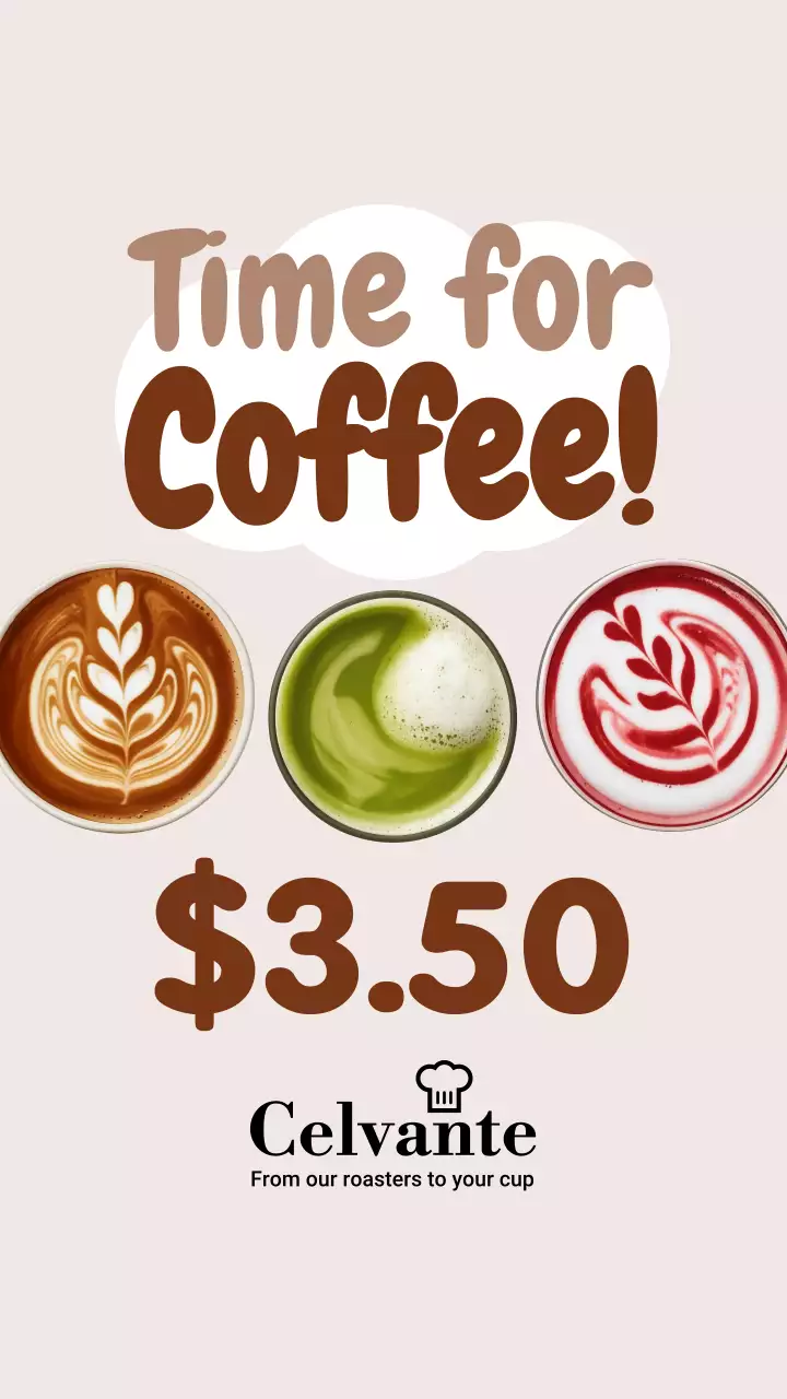 Beige Modern Coffee Promotion Instagram Post