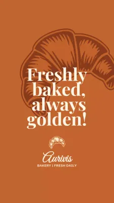 Orange Retro Bakery Advertisement Instagram Post