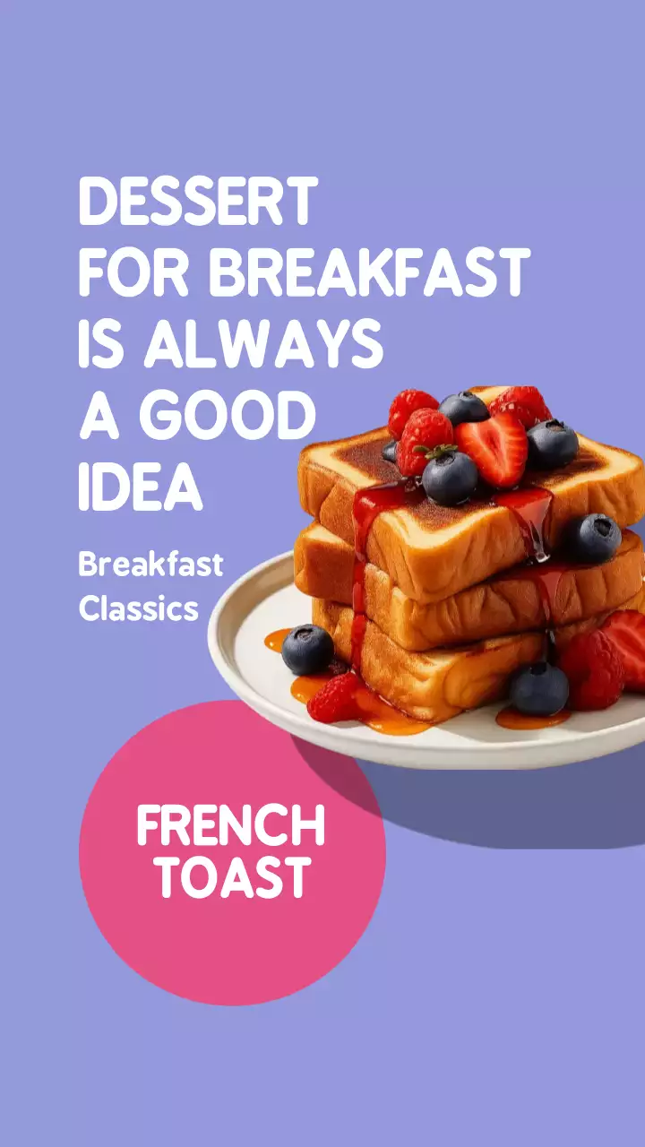 Purple Modern Breakfast Advertisement Instagram Post