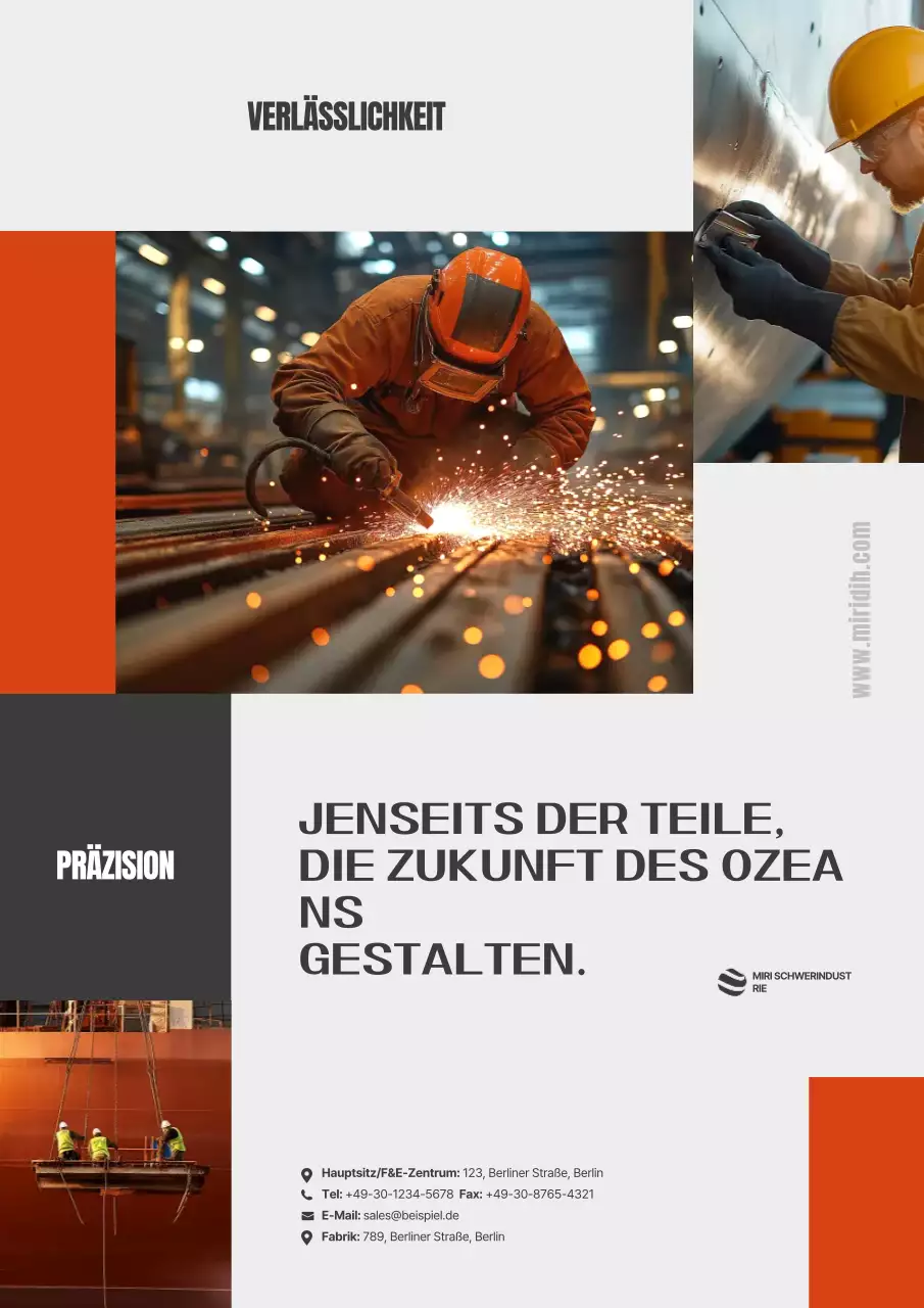 Orange Modern Manufacturing-Werbung