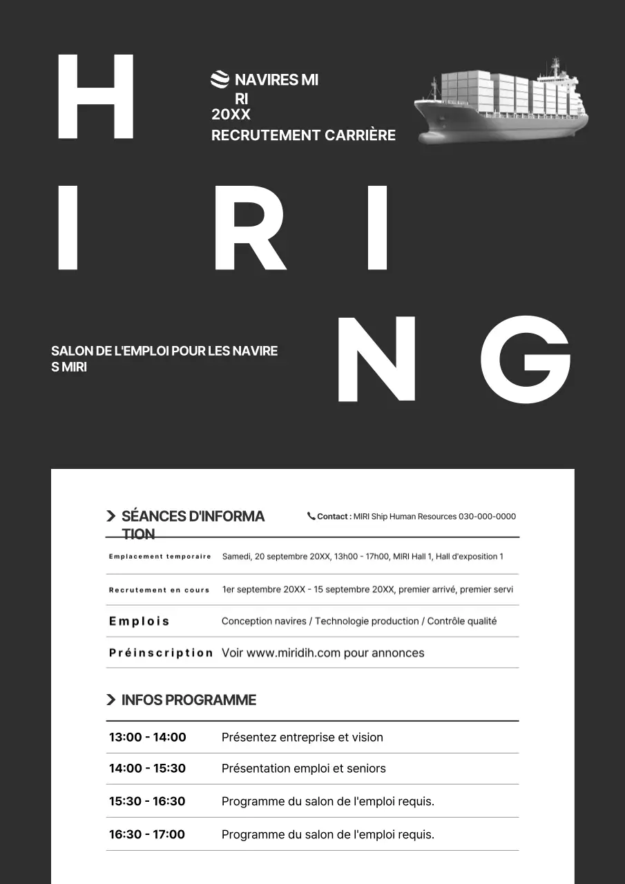 Informations sur la séance d'information sur le recrutement de Black Modern