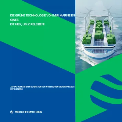 Werbung für ein grünes, modernes Energiesystem