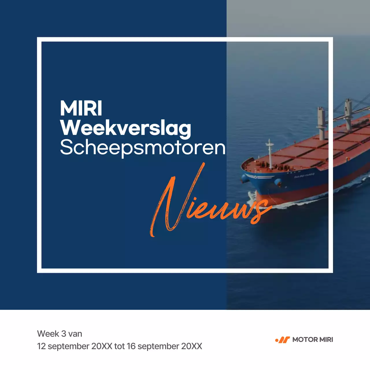 Blauw Modern Marine Rapport