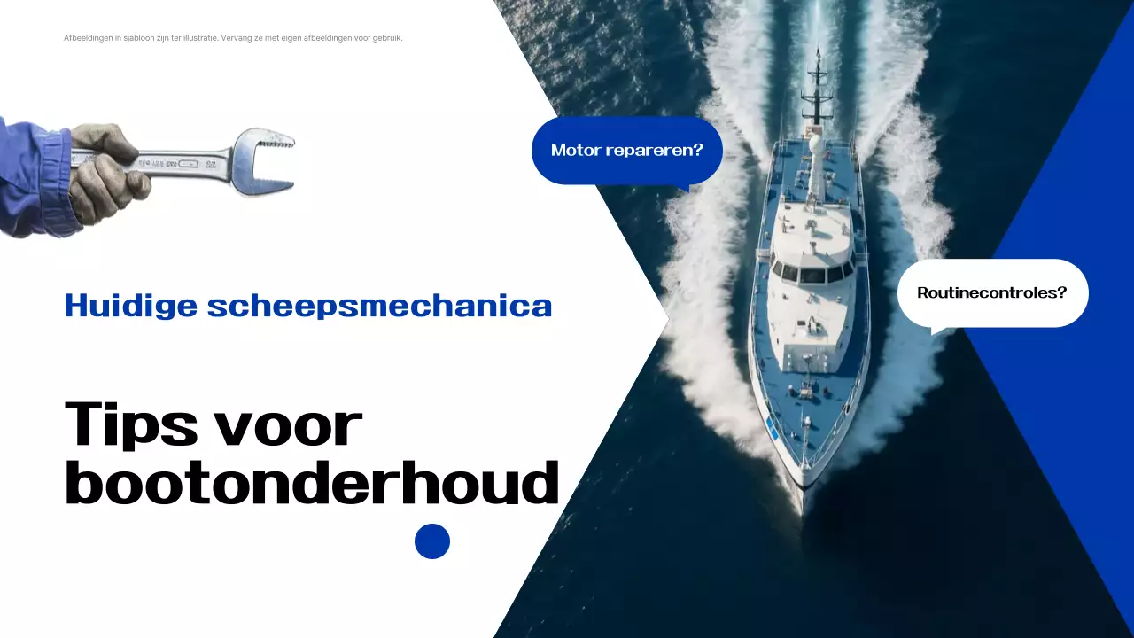 Onderhoudshandleiding voor blauwe moderne boten