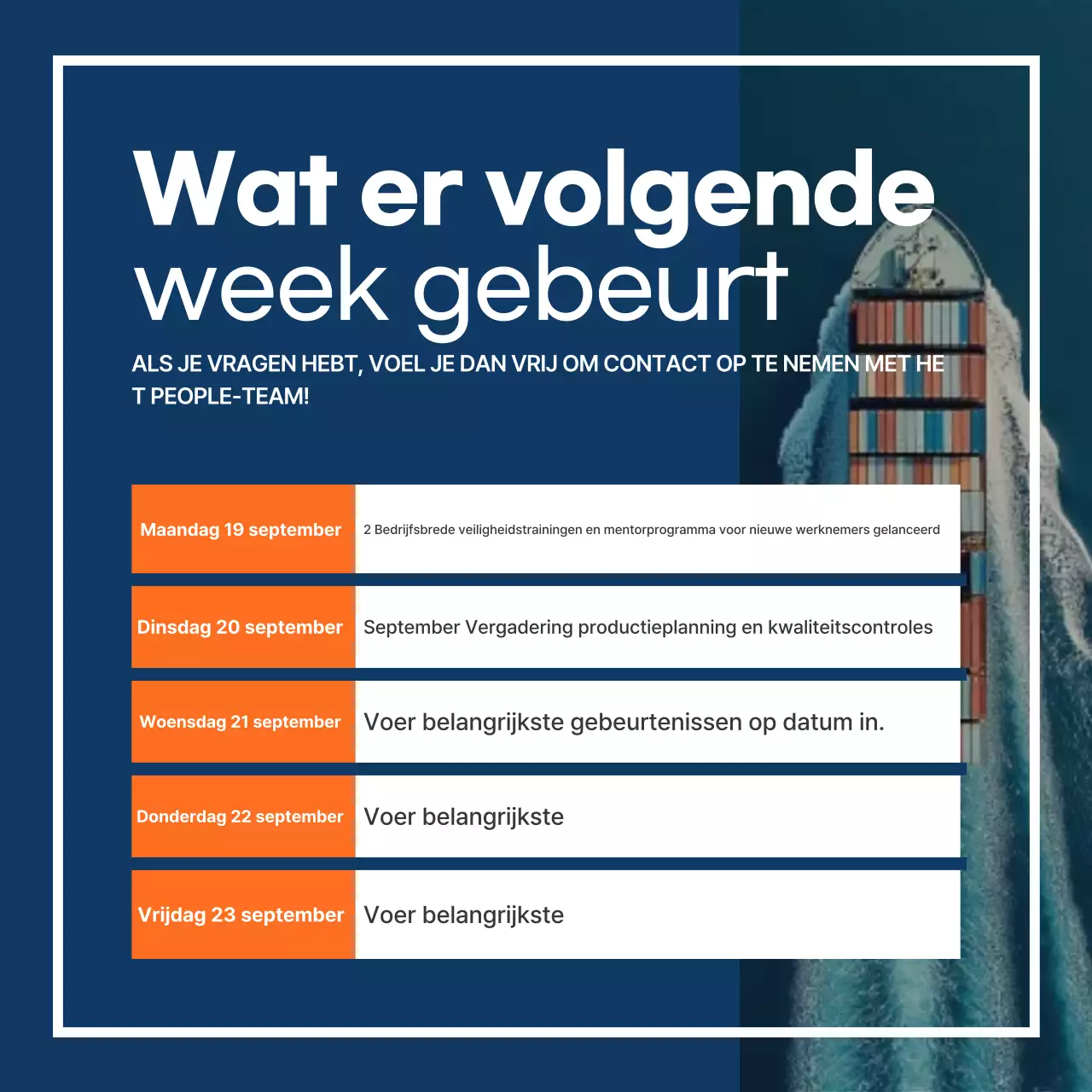 Blauw Modern Marine Rapport