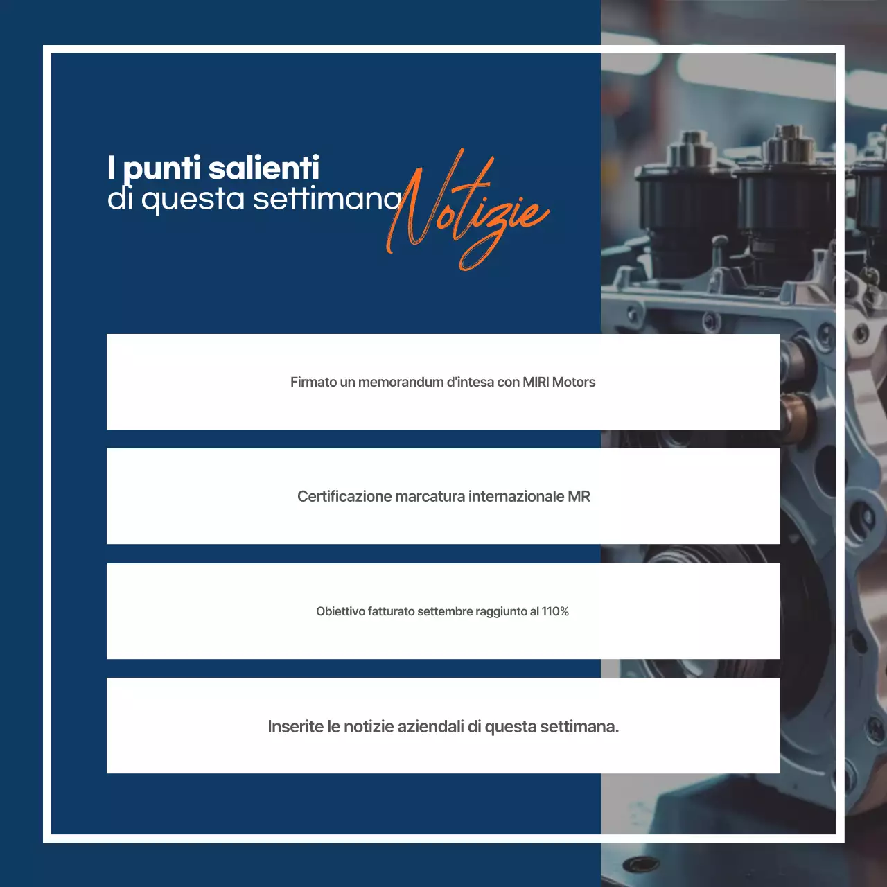 Rapporto marino moderno blu