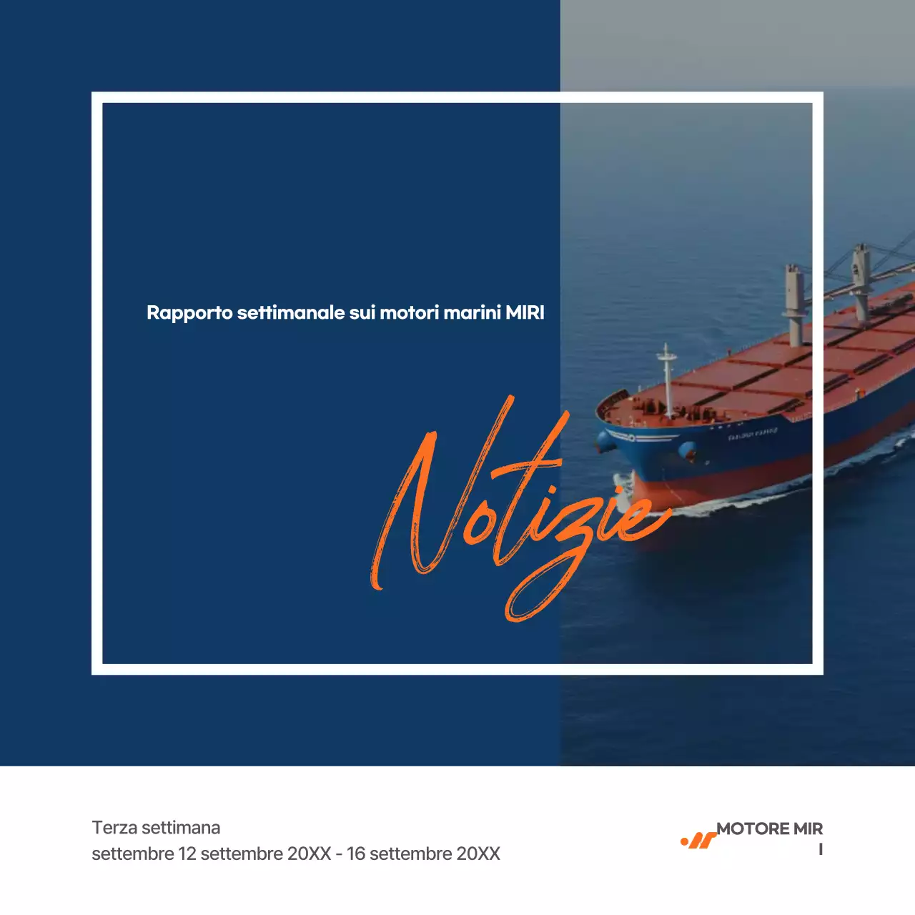 Rapporto marino moderno blu