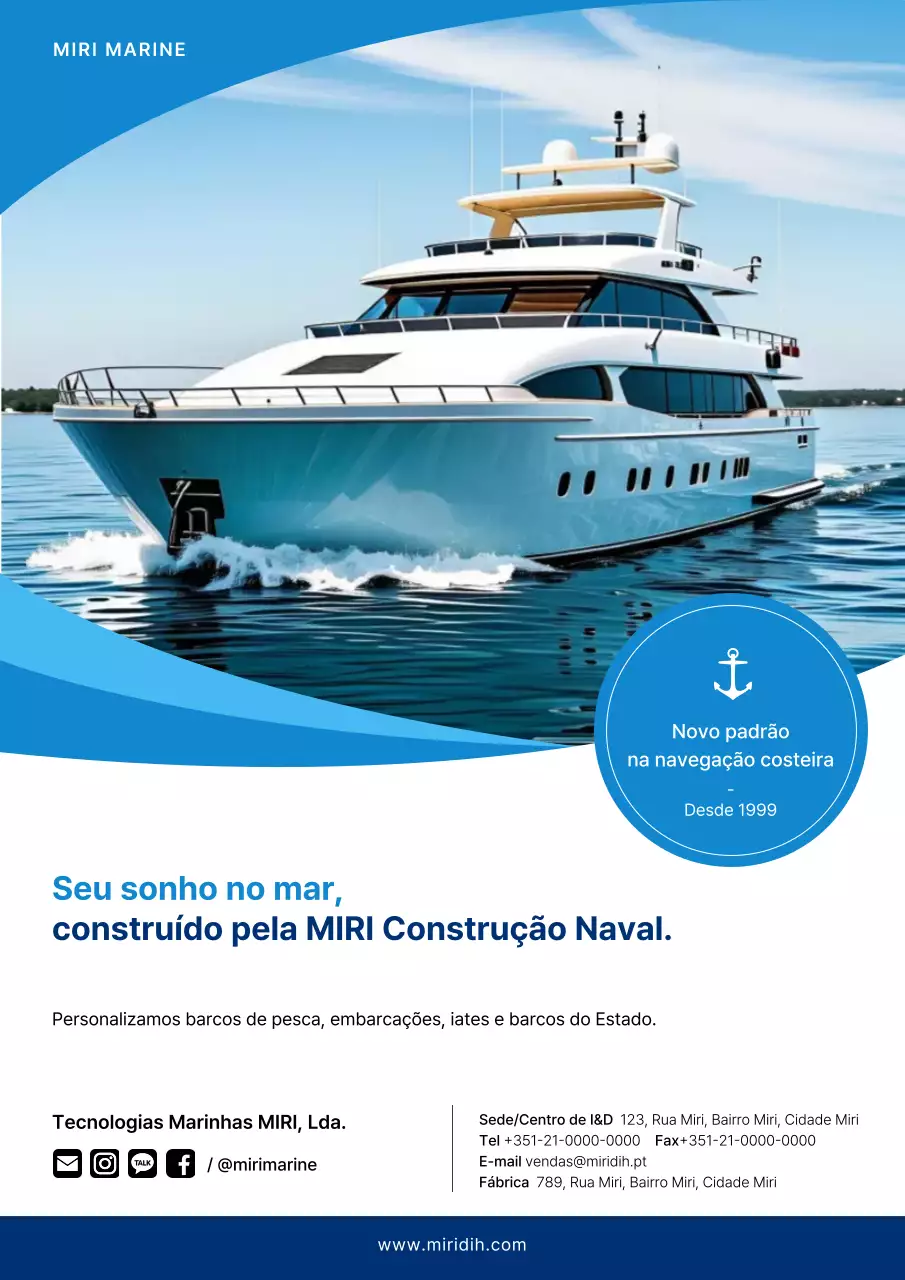 Promoção da Blue Modern Shipyard Company