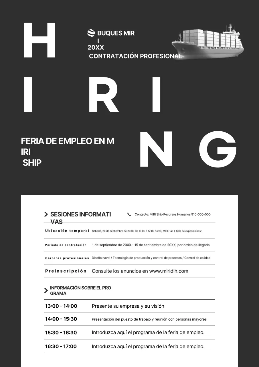 Información sobre la sesión informativa de reclutamiento de Black Modern