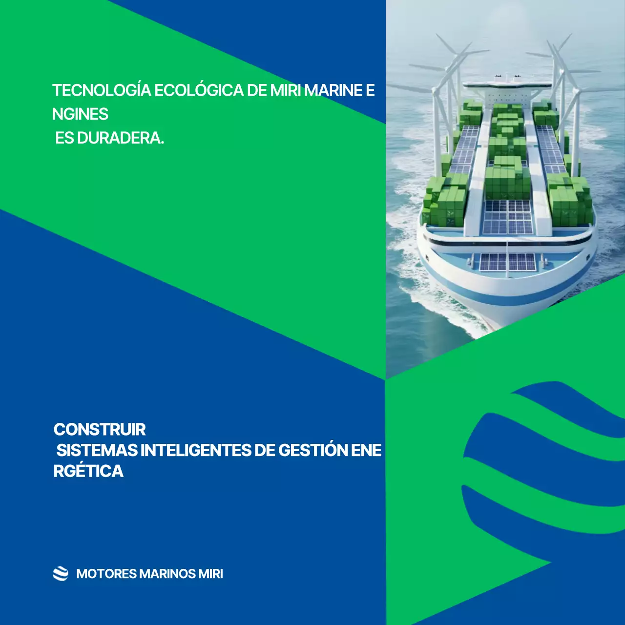 Anuncio del sistema de energía verde y moderna