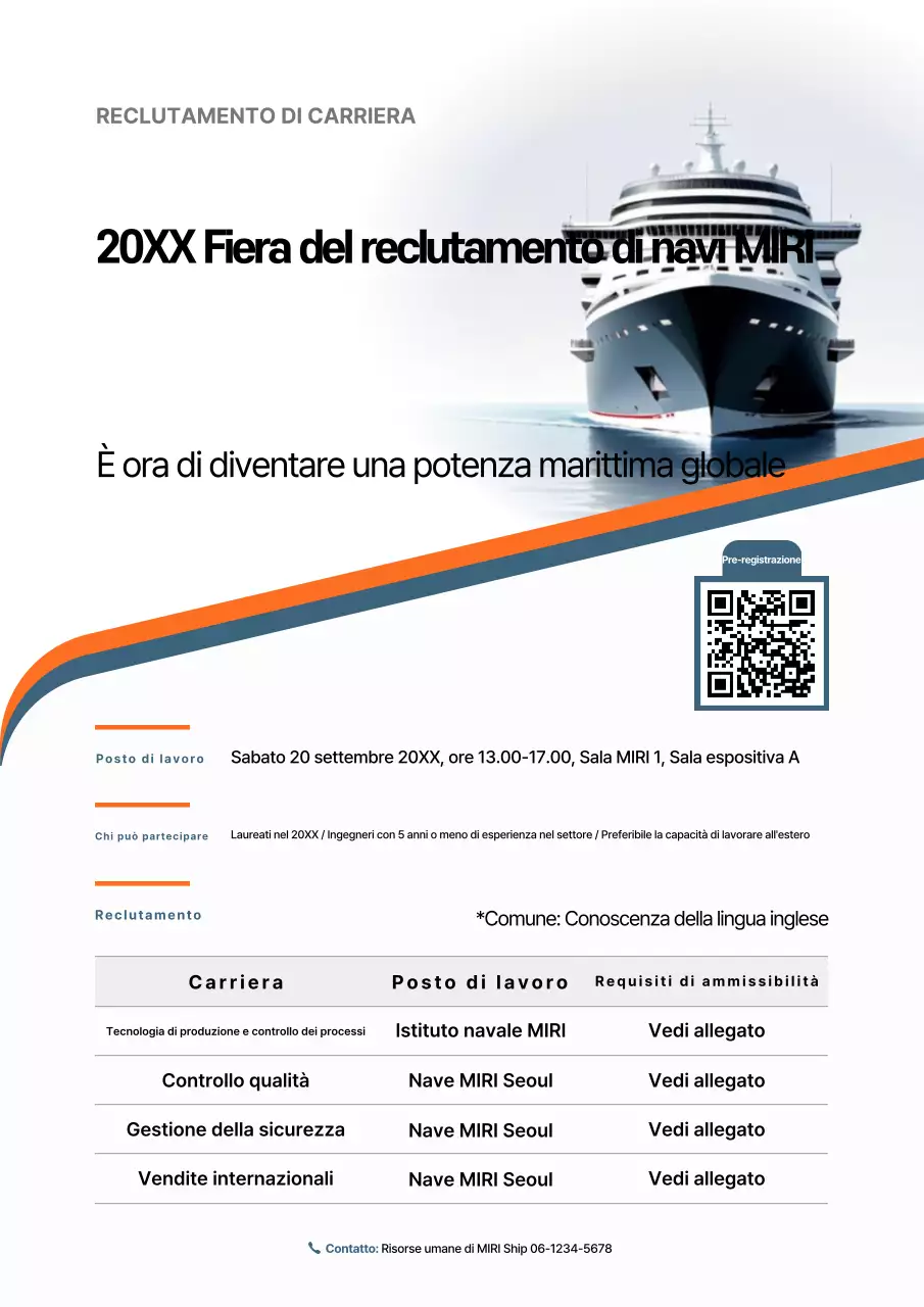 Sessione informativa sul reclutamento di Orange Modern
