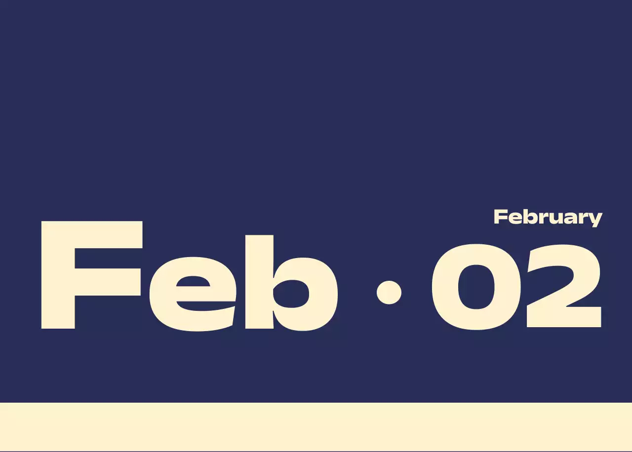 黒と白のモダンな数字カレンダー