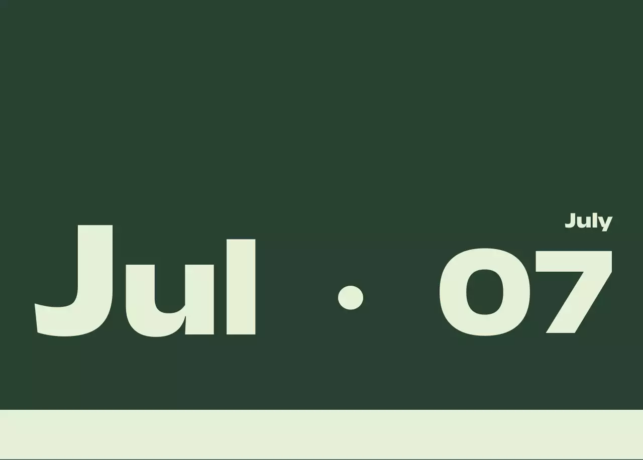 黒と白のモダンな数字カレンダー