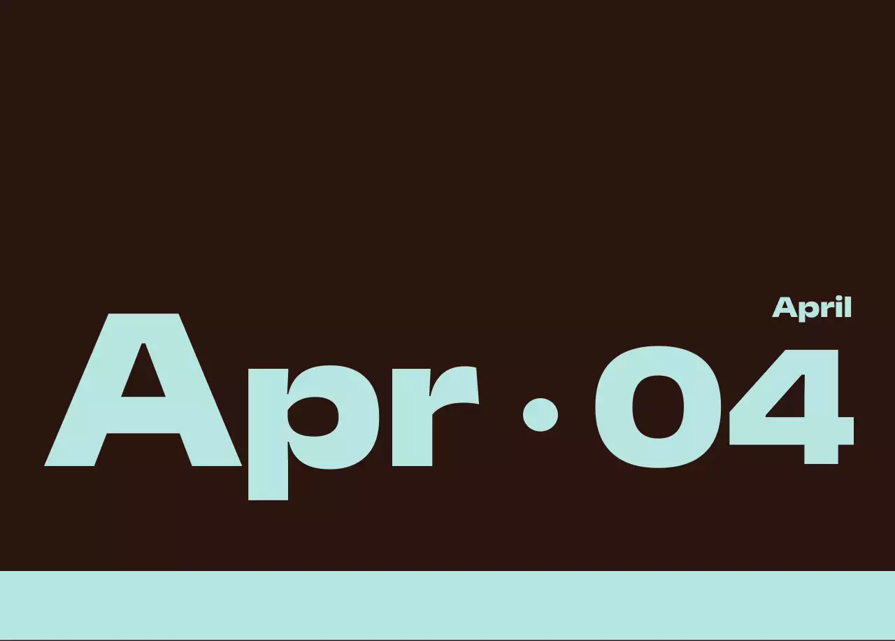 黒と白のモダンな数字カレンダー