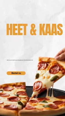 Instagram-bericht over de promotie van Orange Modern Pizza